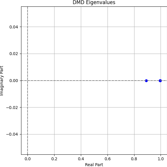 DMD Eigenvalues from FLIP Simulation